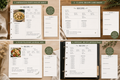Editable Recipe Book Template Bundle | Recipe Binder Pages, Recipe Cards, Fillable PDF + Word Templates